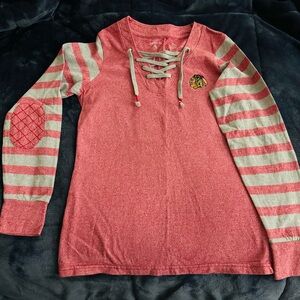 Women’s Lace-Up Chicago Blackhawks Knit Top